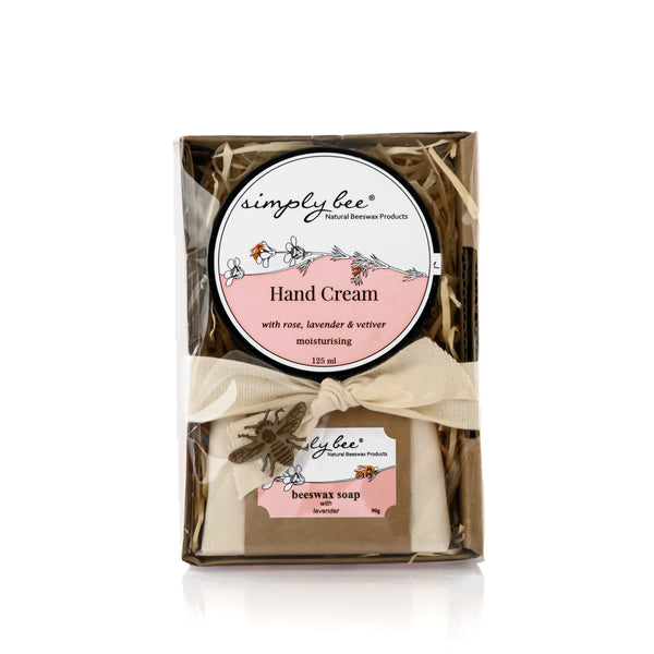 Duo hand cream and lavender soap gift